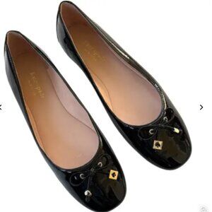Kate Spade EUC Leather Cambridge Ballet Flats Blac